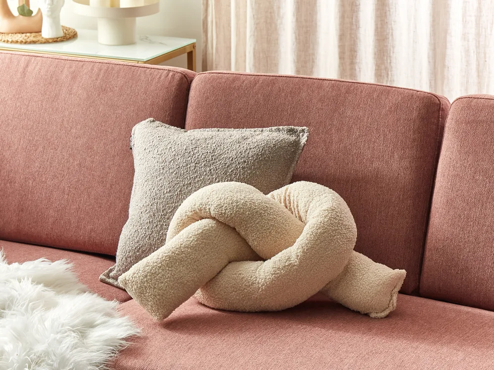 Dekokissen GLADIOLUS 172 x 14 cm Bouclé Beige Ohne Muster