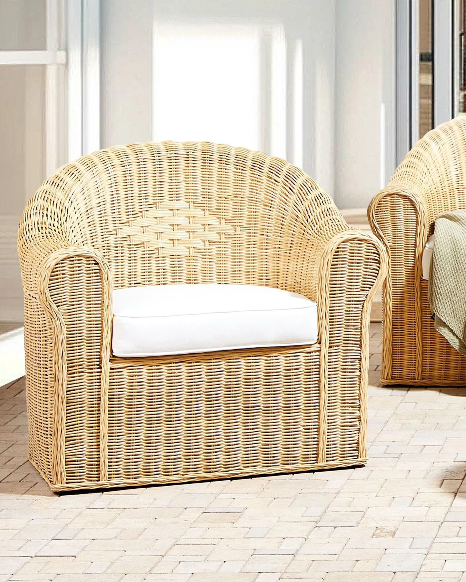 Gartensessel LIVADEIA Rattan Naturfarben_920137