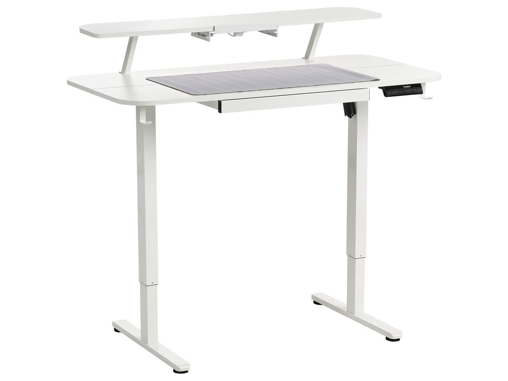 Electric Adjustable Standing Desk WILBANKS 120 cm 60 cm with USB Port White