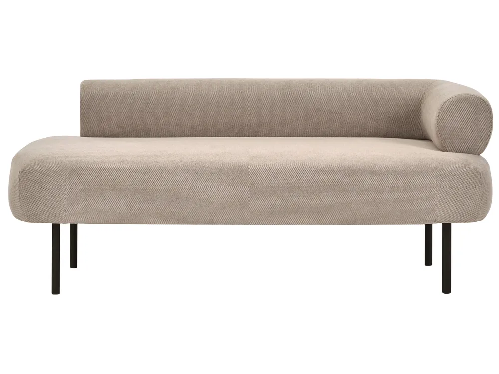 Rechtsseitige Chaiselongue MIRMANDE Stoff Taupe