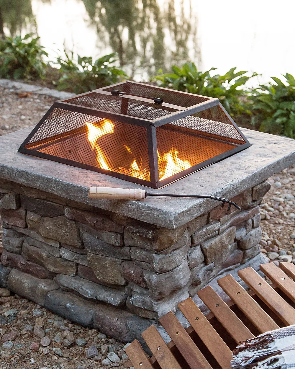 Grill Fire Pit KELUD Concrete Grey_702059