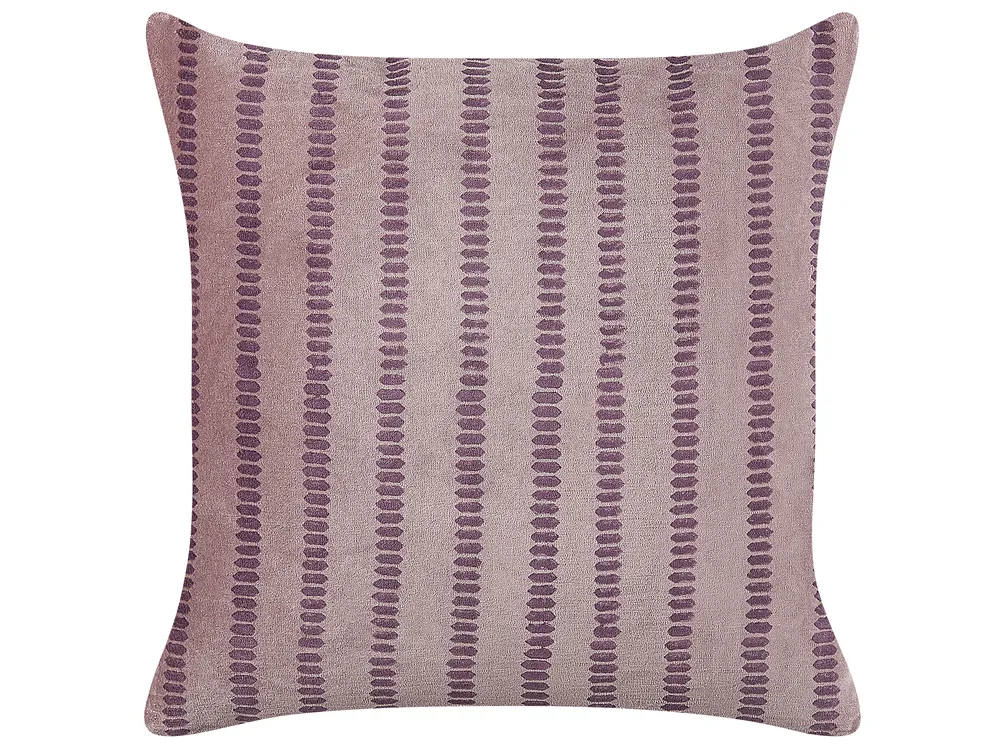 Dekokissen AGAPANTHUS 45 x 45 cm Samtstoff Rosa Streifenmuster