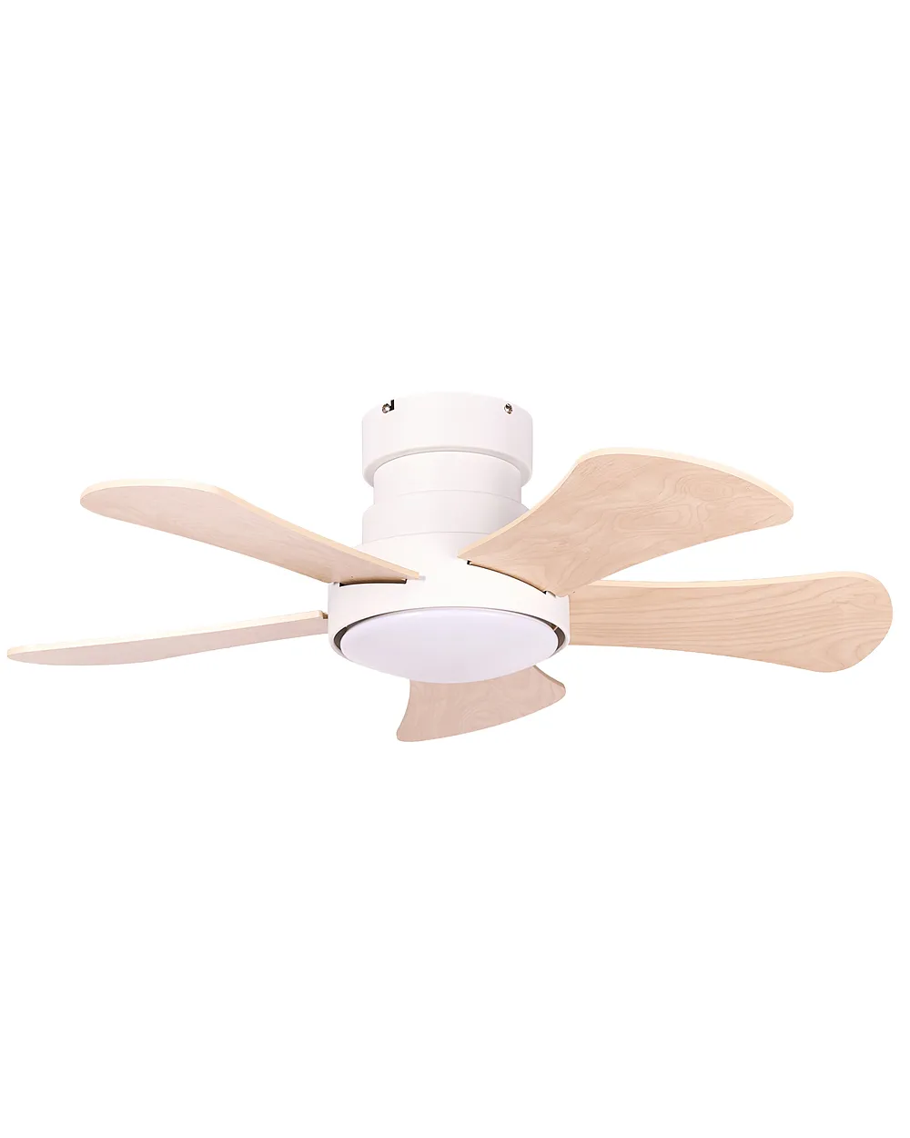 Ventilateur de plafond avec lampe BIVENS Avec télécommande LED Beige clair