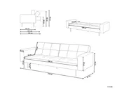 Sofa Bed 3 Seater VISNES Velvet Golden Brown_921888
