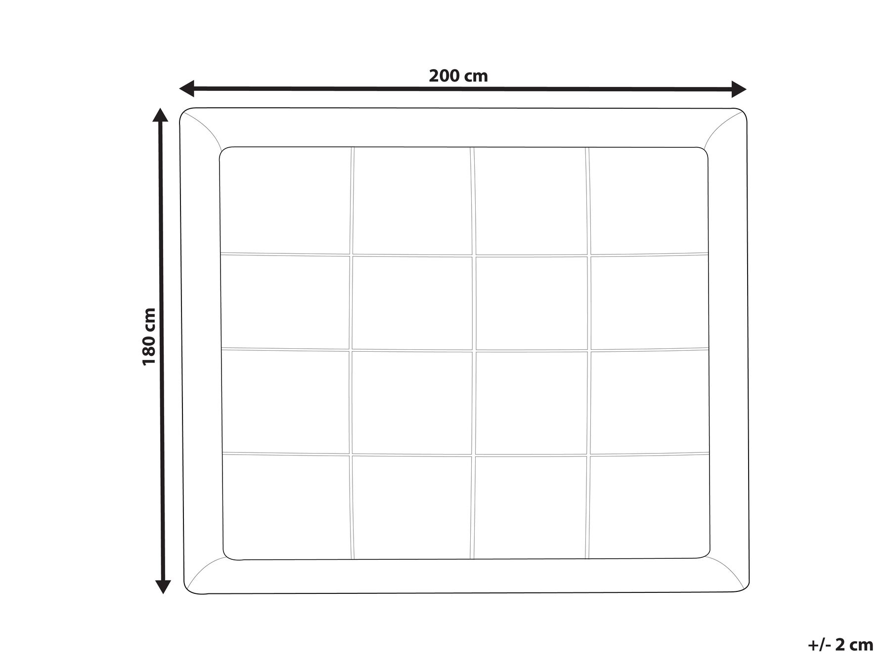 Polyester-Matratzentopper AIZKORRI 180 x 200 cm_700599