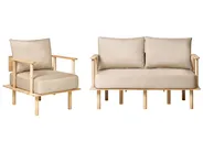 Sofa Set 3-Sitzer ASKER Stoff Beige_932663