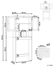 Bathroom Cabinet PACLLON 65 cm White_1113645