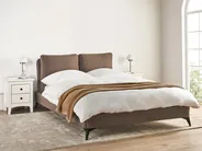 Bett mit Lattenrost Bouclé MELLE 140 x 200 cm Braun_965687