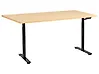 Manual Adjustable Standing Desk DESTINAS 160 cm x 72 cm Black/ Light Brown