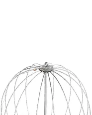 Hängende Gartendekoration LED HOSFOS 42 cm Weihnachtskugel Silber_950385