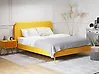 Bett mit Lattenrost Samtstoff FLAYAT 140 x 200 cm Gelb