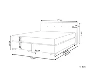 Kontinentalna postelja Žamet CONSUL 160 x 200 cm Svetlo bež_734674