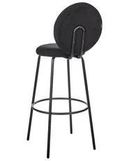 Set of 2 Bar Chairs EMERY Boucle Black_915930