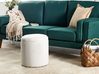 Pouf mit Stauraum MARYLAND Bouclé Cremeweiß