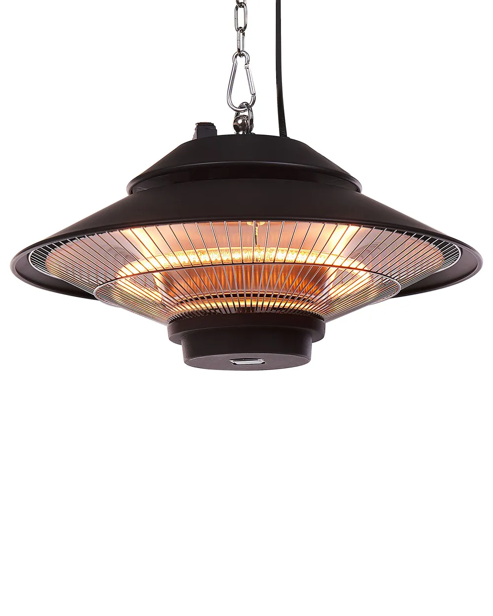 Hanging Infrared Patio Heater MERAPI 1500 W with Remote Black_815746
