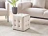 Pouf WISCONSIN Samtstoff Hellbeige