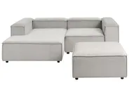 Modul Ecksofa 2-Sitzer ARDAL mit Ottomane Cord Taupe rechtsseitig_1011076