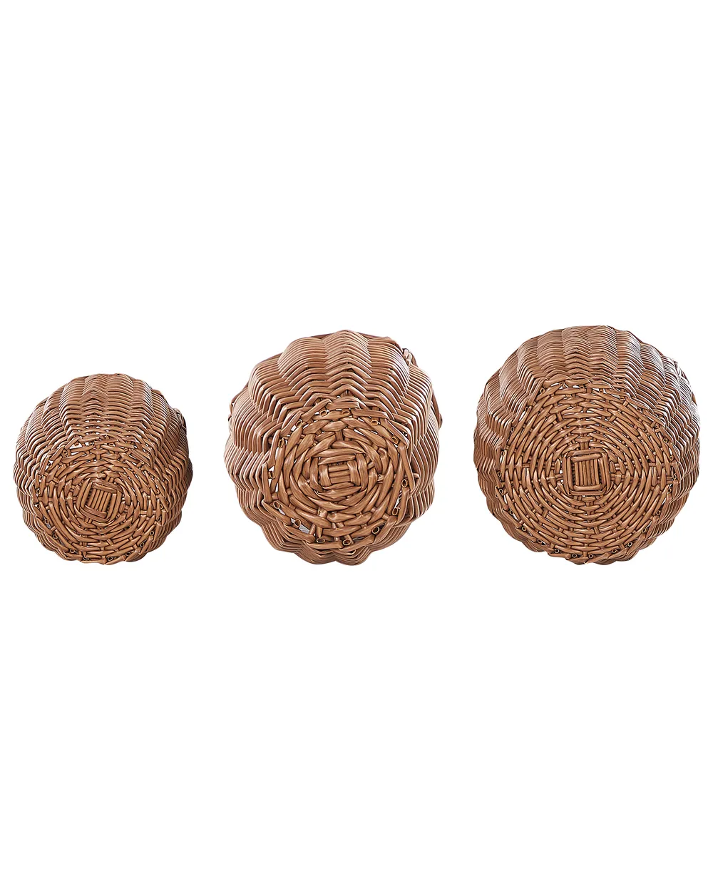 Blumenkorb 3er Set AUCUBA 26/34/44 cm Hellbraun_897110