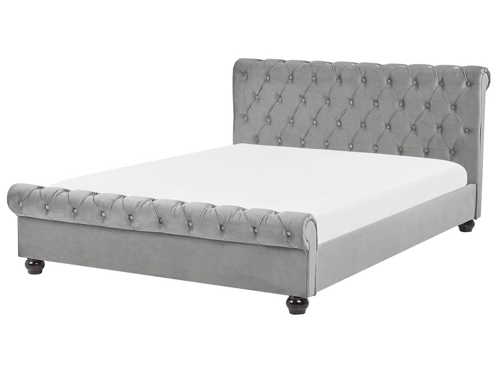 Waterbed Velvet AVALLON 140 x 200 cm (EU Double) Grey