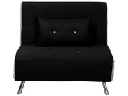 Single Sofa Bed FARRIS Fabric Black_733209