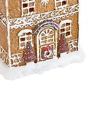 Weihnachtsdekoration 3er Set LED RIMPI 21/25/26 cm Haus Braun_1175170