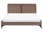 Bett mit Lattenrost Bouclé MELLE 160 x 200 cm Braun_965703