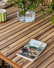 Gartenmöbel Set mit Servierwagen 6-Sitzer SASSARI II zertifiziertes Akazienholz Hellbraun_933094