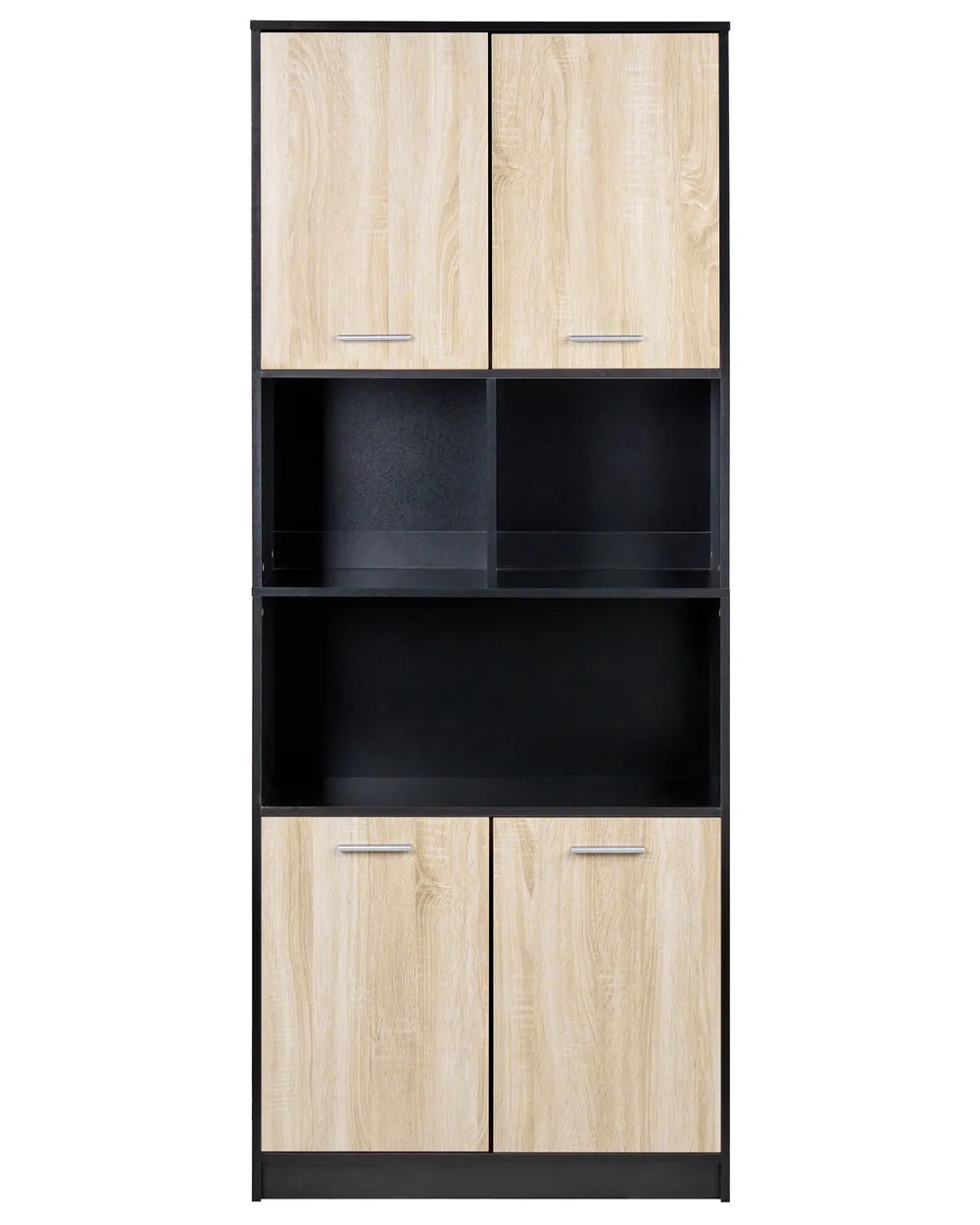 4 Door Bookcase ZEHNA Brown/ Black_1033343