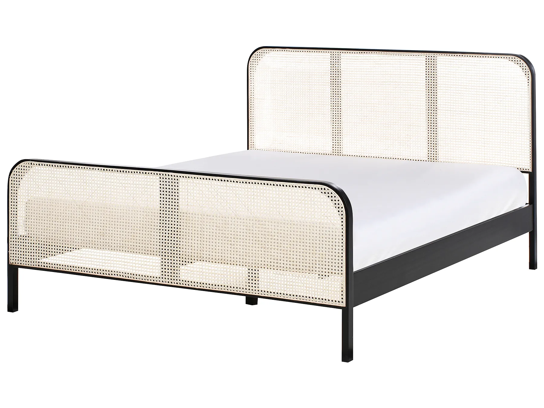 Bed Pine Wood GONFARON 160 x 200 cm (EU King Size) Black_977088