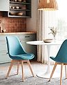 Set of 2 Dining Chairs DAKOTA II Fabric Light Blue