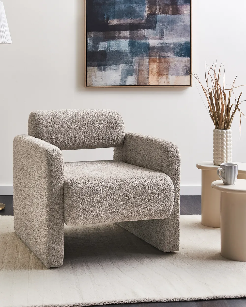Sessel HALLSBERG Bouclé Taupe