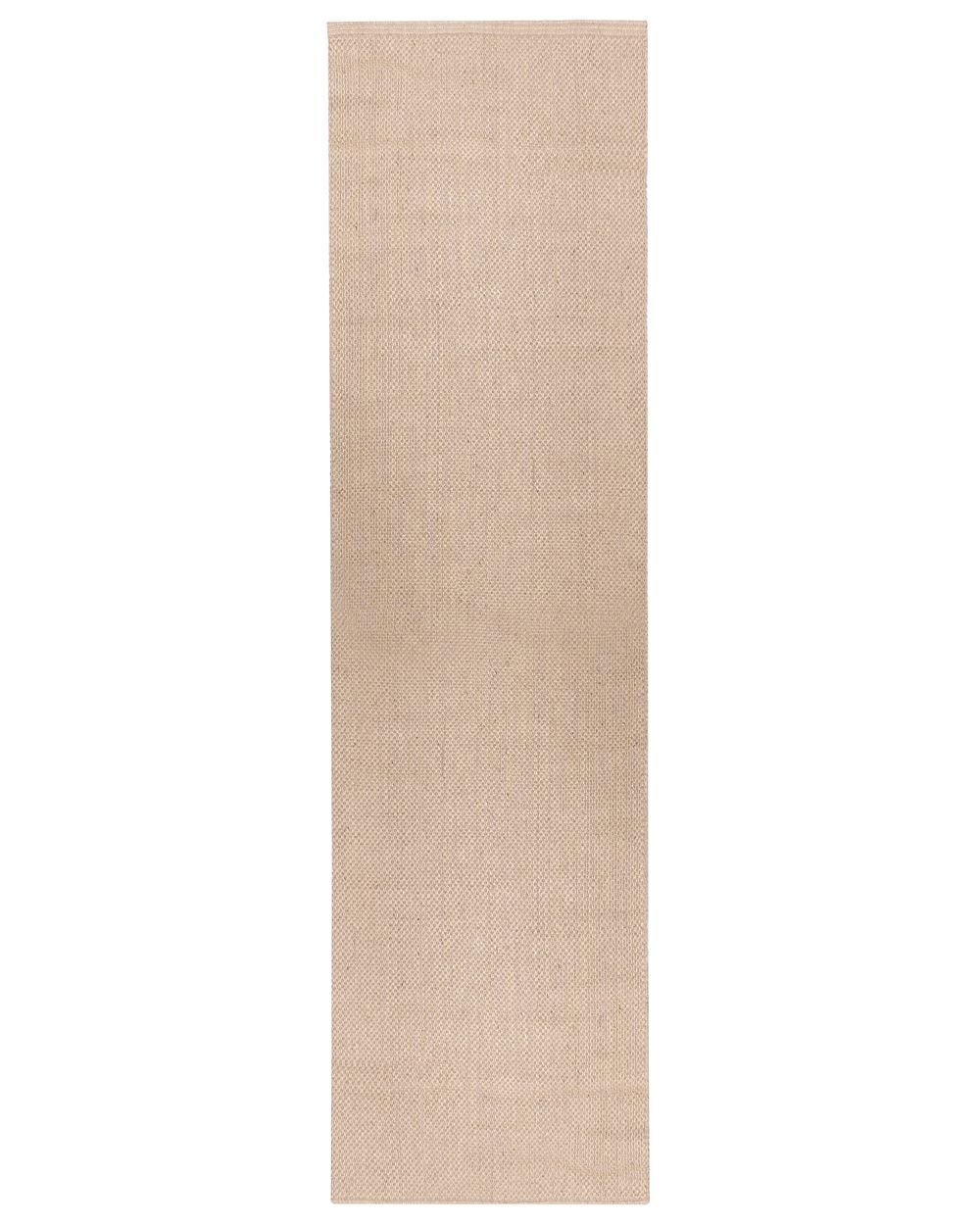 Vloerkleed NANDED Lichtbeige 80 x 300 cm Jute
