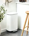 Tretmülleimer 30 L ECOCOLLECT Metall Weiß