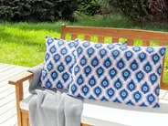 Gartenkissen 2er Set CERIANA Tiermuster 40 x 60 cm Blau_880872