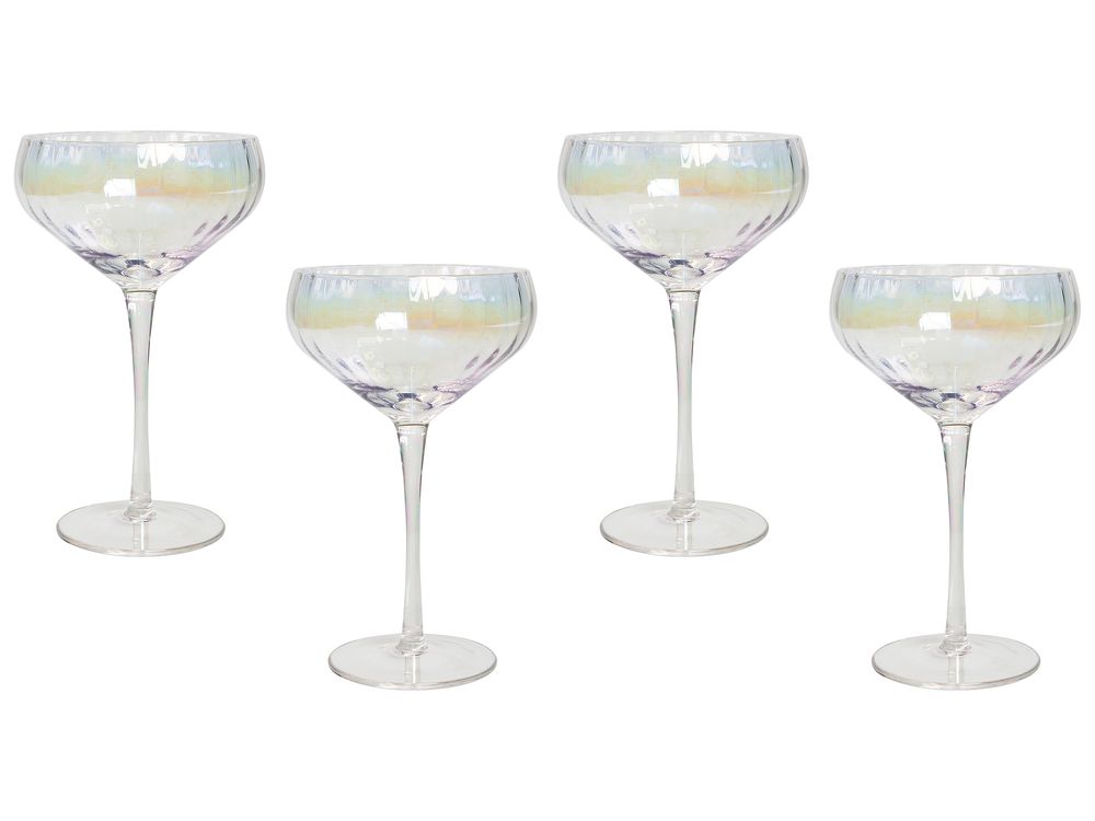 Set of 4 Champagne Saucers MORGANITE 300 ml Transparent