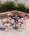 Gartenstuhl 4er Set GUBBIO Rosa