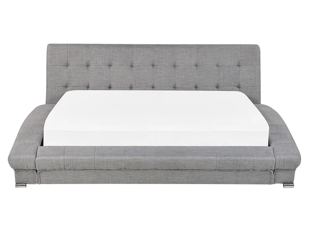 Bett mit Lattenrost Stoff LILLE 160 x 200 cm Grau_812675