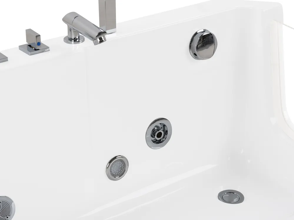 Whirlwanne Eckmodell mit LED ACUARIO 170 x 80 cm Weiß rechtsseitig_755869