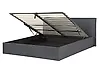 Bett mit Stauraum ORBEY Stoff Grau 160 x 200 cm