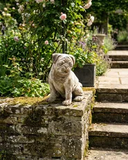 Gartenskulptur SARNANO Hund Beige_1054804