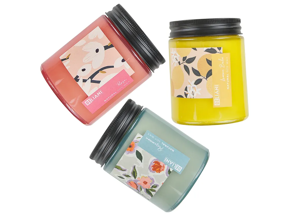 Duftkerzen 3er Set FRUITY BLOOM Sojawachs Orientalische Note Krautige Note Blumige Note_874333
