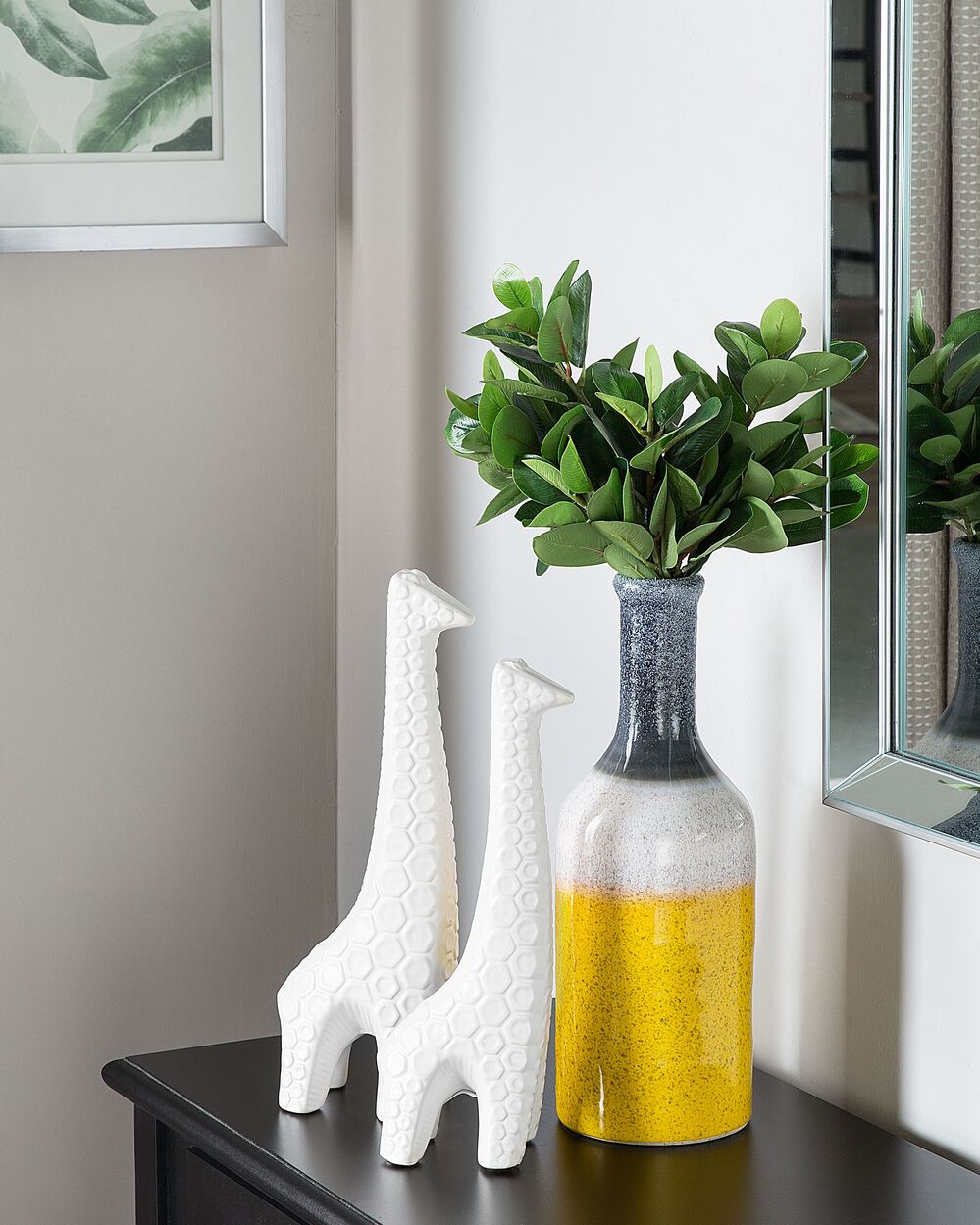 Decoratieve vaas LARNACA 36 cm Steengoed Meerkleurig