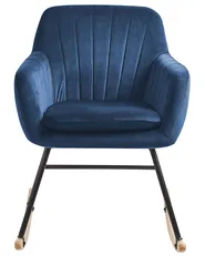 Schaukelsessel LIARUM Samtstoff Marineblau_800176