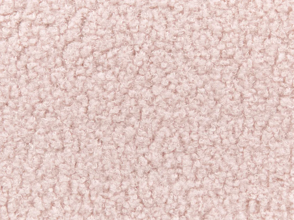 Bett ohne Kopfteil Bouclé ROANNE 90 x 200 cm Pastellrosa_903075