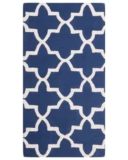 Teppich SILVAN Marineblau 80 x 150 cm Wolle_680062