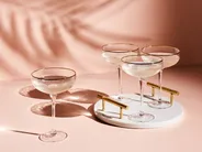Set of 4 Champagne Saucers TOPAZ 450 ml Transparent_912974