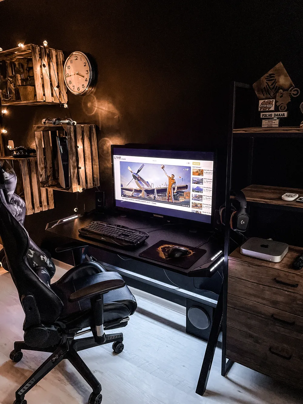 Gaming Desk DANVERS 120 cm 60 cm RGB LED Black_827411