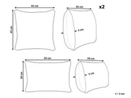 Set of 3 Decorative Cushions NOLIA 30 x 50 cm 45 x 45 cm White Christmas Motif_1164655