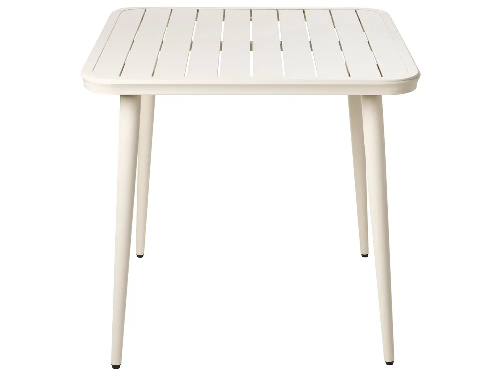 Gartentisch NATURNO 80 cm 80 cm Metall Hellbeige_1000651