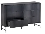 6 Drawer Chest GLASTONBURY Black_972661
